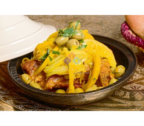Tagine Agneau Olives et Citron Confit en livraison et a emporter