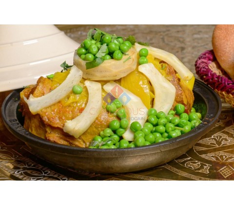 Tajine d'Agneau Petits Pois et Fond d’Artichaut en livraison et a emporter
