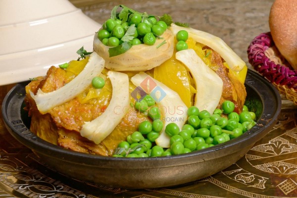 Tajine d'Agneau Petits Pois et Fond d’Artichaut en livraison et a emporter