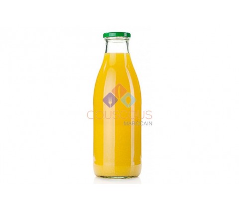 Jus d'orange bouteille verre