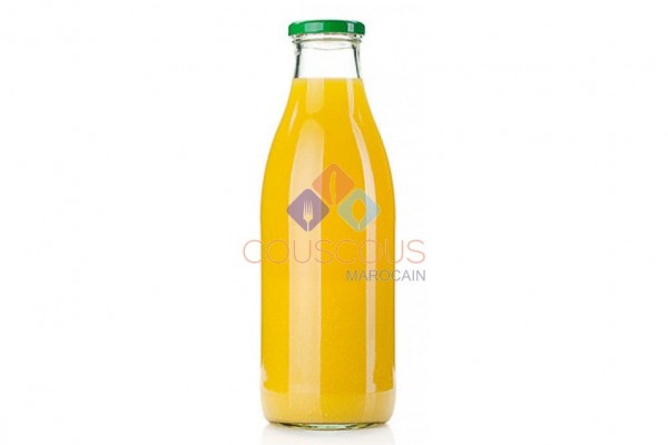 Jus d'orange bouteille verre