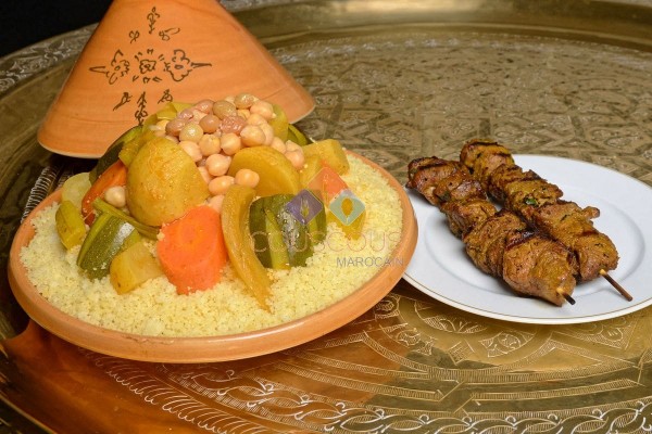 Couscous Brochettes d'Agneau