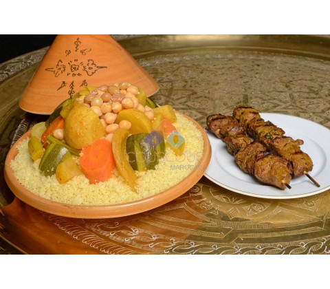 Couscous Brochettes d'Agneau en livraison et a emporter